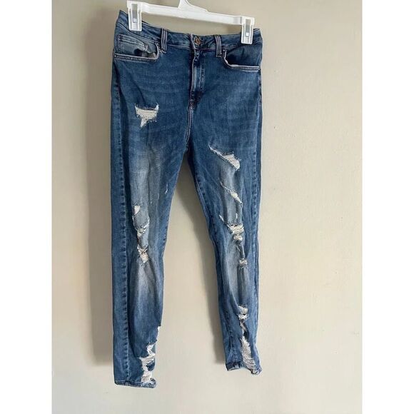 Forever 21 Women's Distressed Jeans 27 - Picture 1 of 7